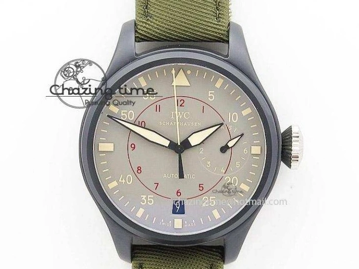 MIROTIME 0428 RelaxedFit Big Pilot Real PR IW500435 “Muhammad Ali” ZF Best Edition On Black Leather Strap A 7295